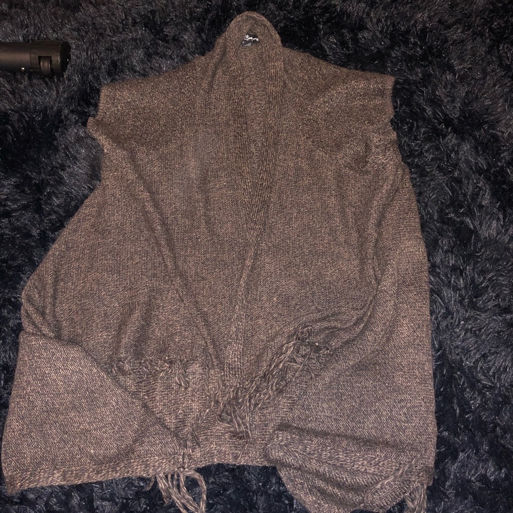 David Kahn womens open sleeveless cardigan womens medium